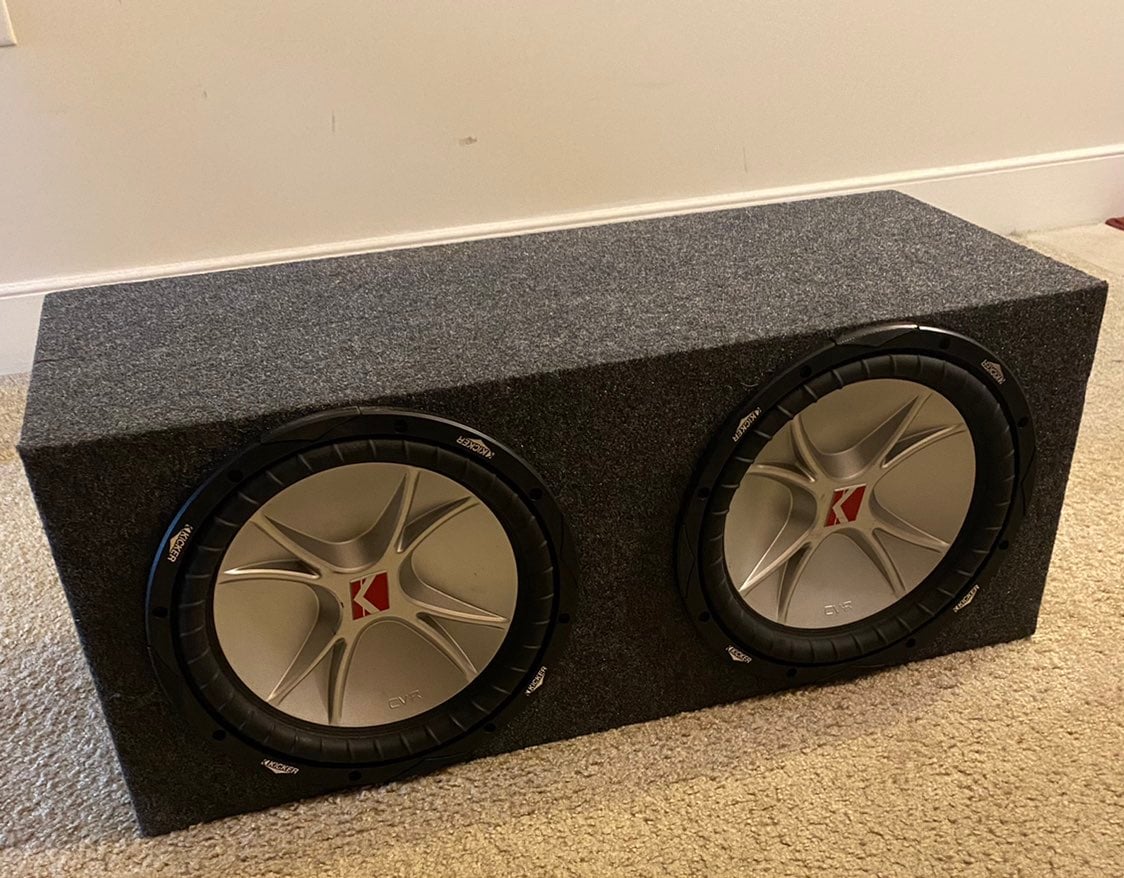 Dual 12 Subwoofer Box for a Car