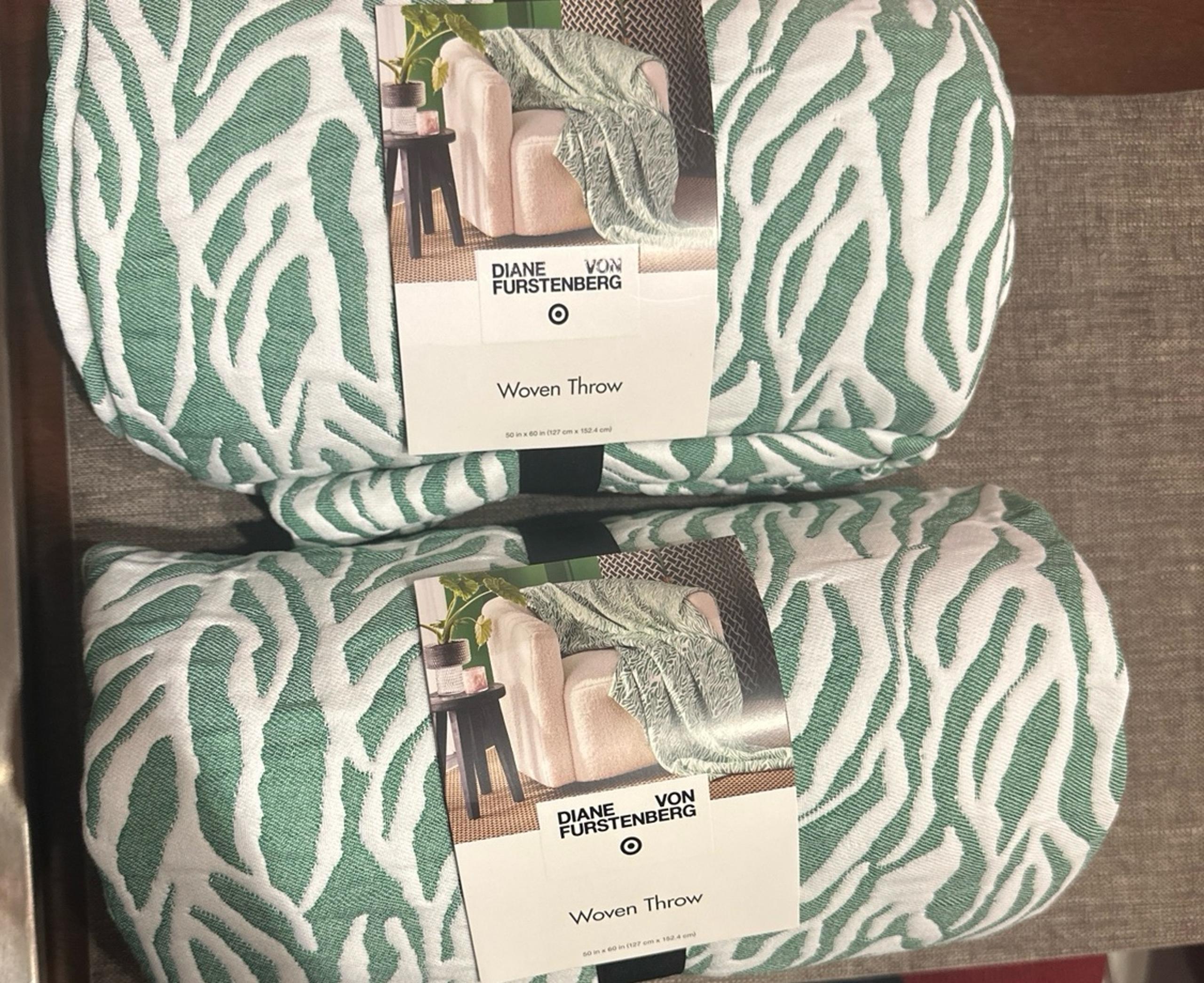 Diane Von Furstenburg Throw Green 50”x60" DVF for Target !