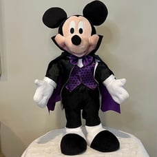 Mickey Mouse Halloween Porch Greeter Vampire Disney Gemmy Plush Purple 23”