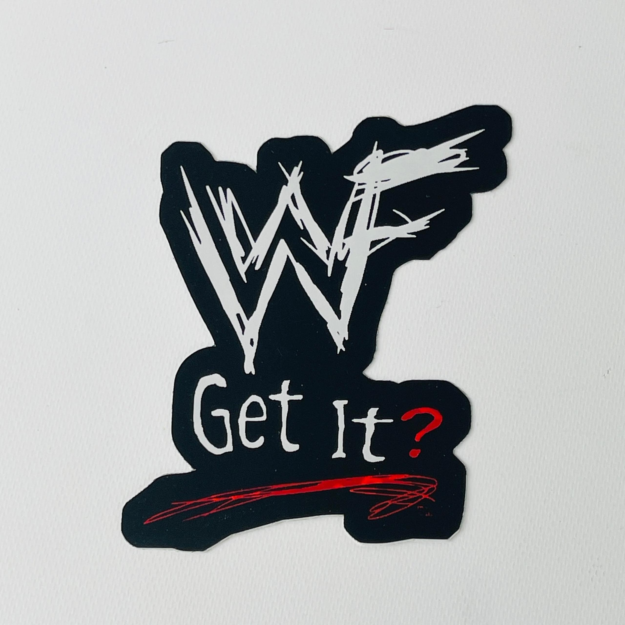 WWF Get It? Wrestling Vending Sticker Unused