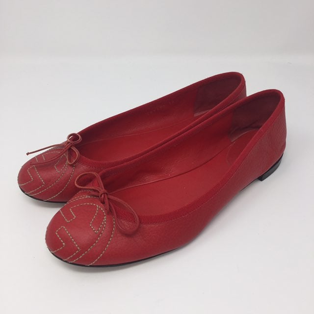 GUCCO SOHO BALLERINA FLATS SZ 38