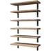 New Set of 6 Wood Floating Shelves for Wall Decoration Home - Rustic Brown