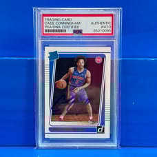 CADE CUNNINGHAM Autograph 2021 Panini Donruss Rated Rookie Card PSA Auth RC AUTO