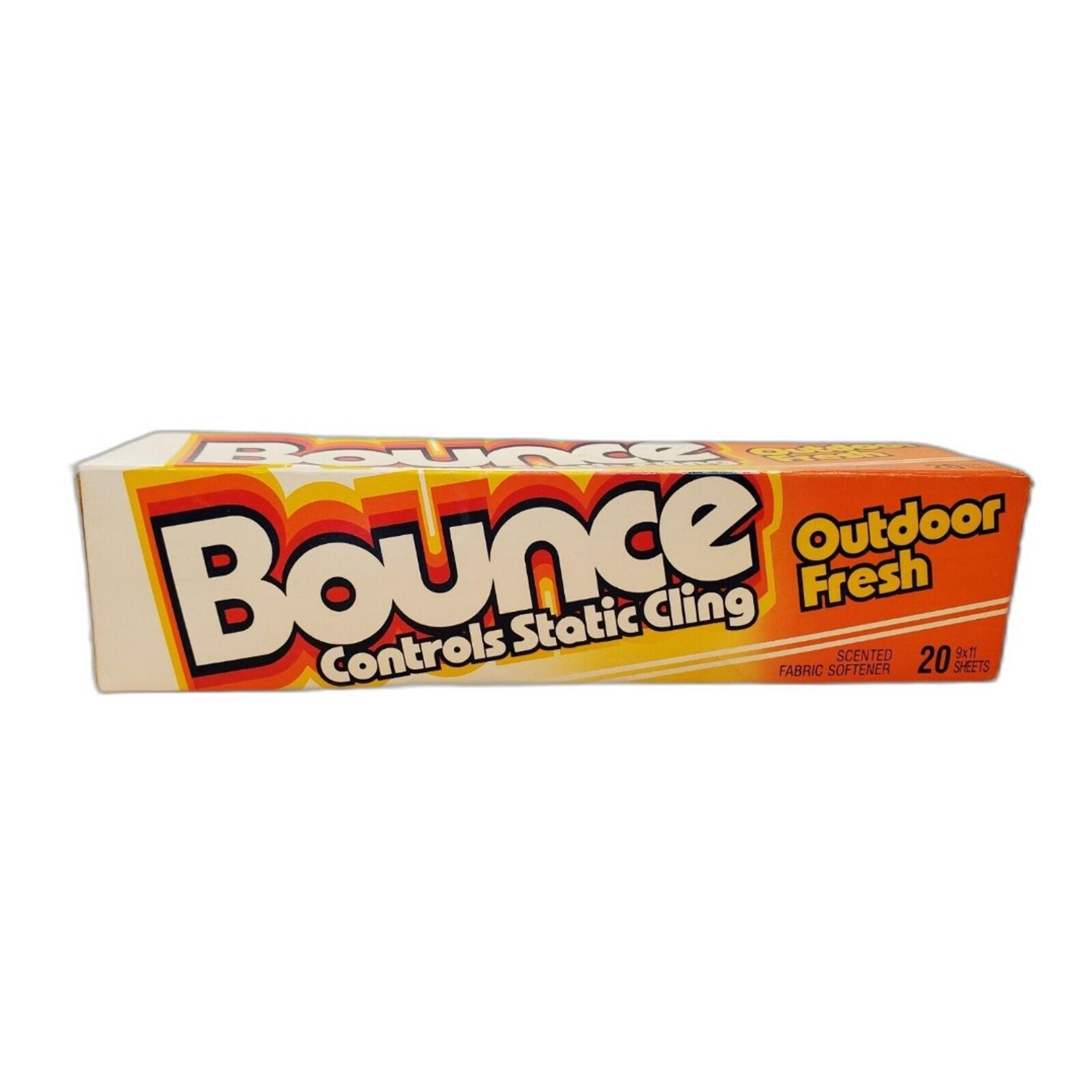 Bounce Fabric Softener Sheets VTG 1987 Outdoor Fresh Rare Box Opened 50% Used