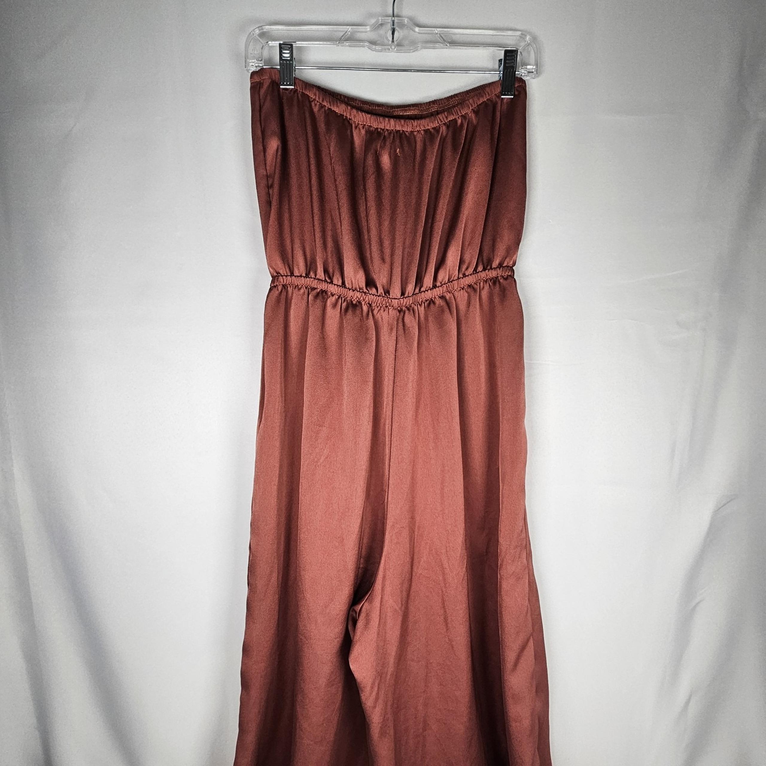 Urban Outfitters Jumpsuit Large Rust Satin Feeling