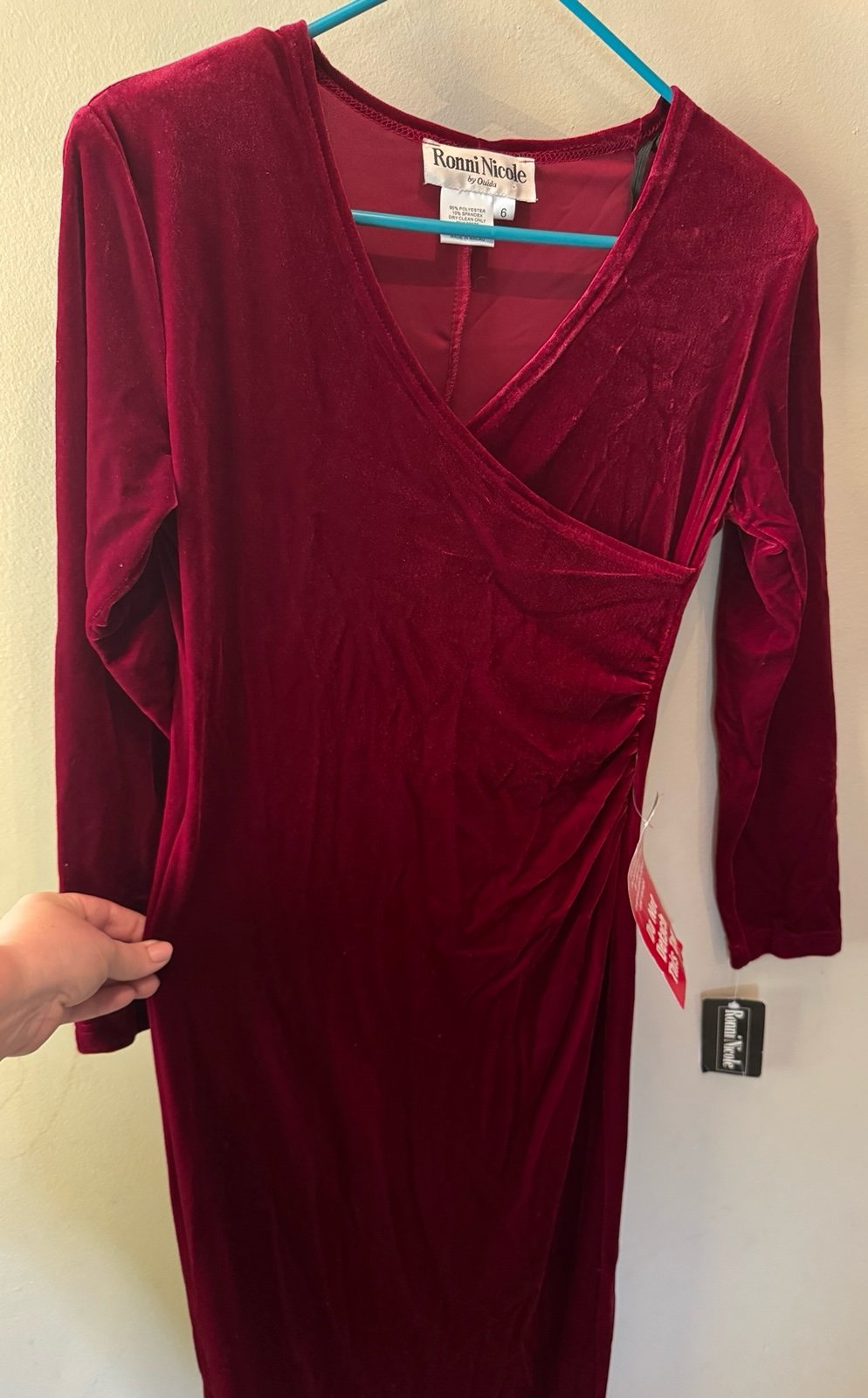 Vintage Ronni Nicole Red Velvet Dress - brand new original!!
