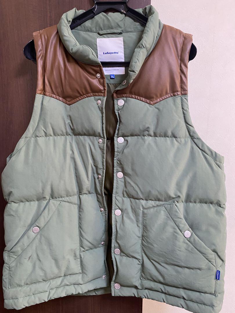 Lafayette Down Vest XL Olive Green/Brown