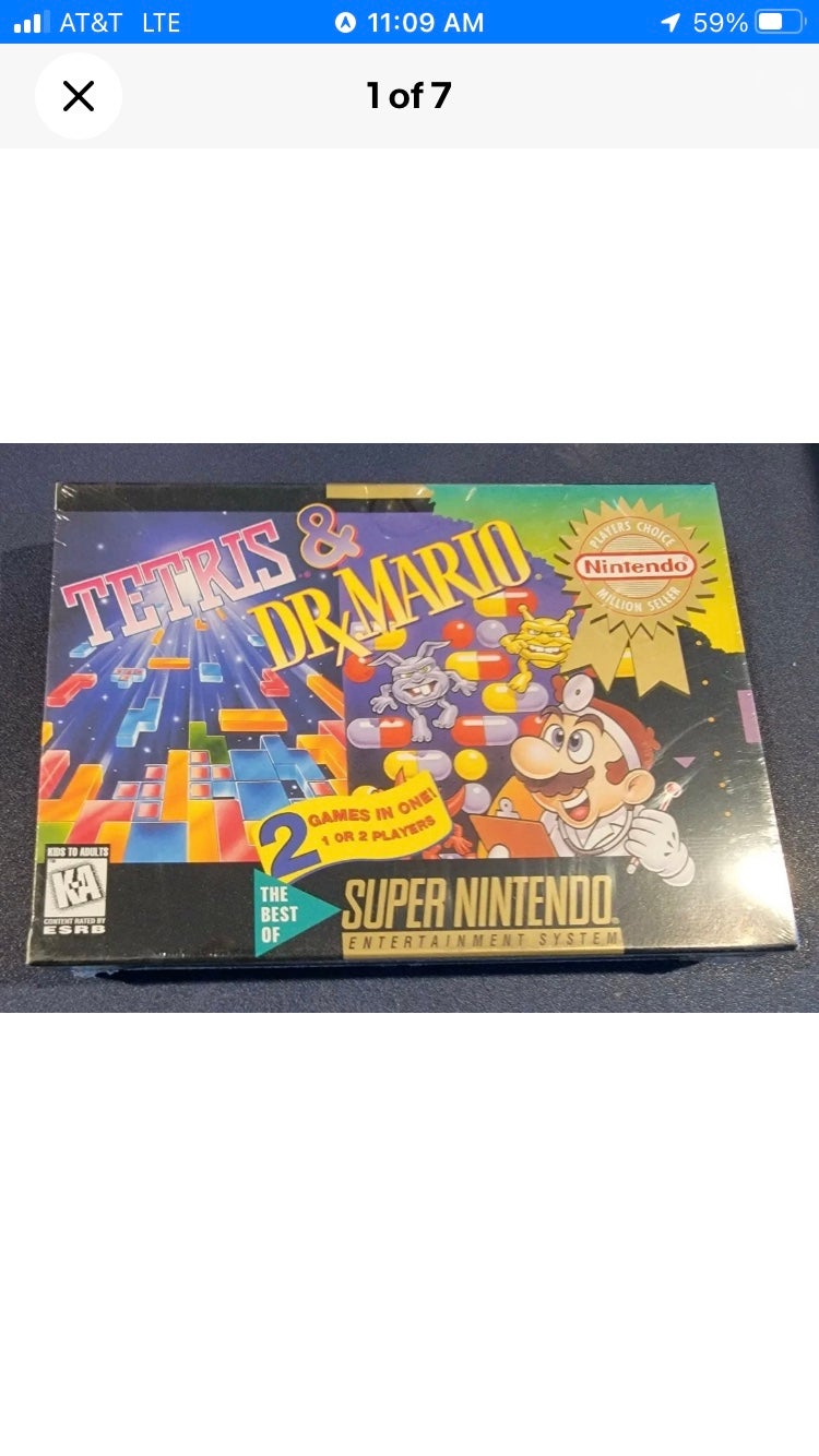 New!!! Super Nintendo Dr Mario