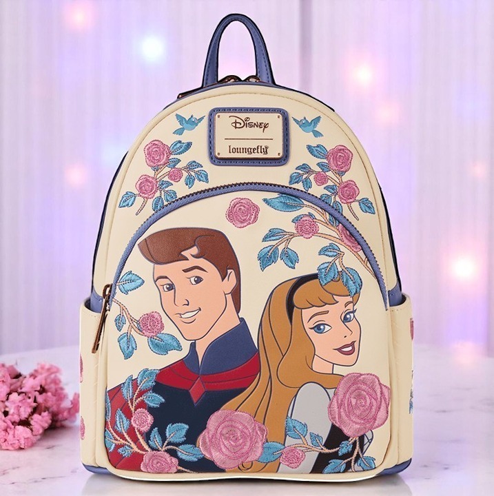 Sleeping Beauty Princess Aurora & Prince Phillip Floral Mini Backpack