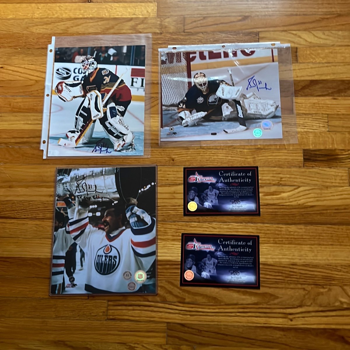 3 NHL Grant Fuhr Signed Photographs