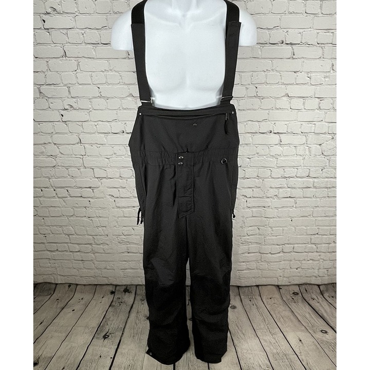 The North Face Black Adjustable Lined Zipped Ski Snow Bibs Overalls Size Large L