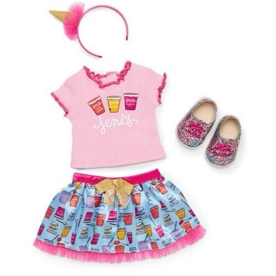 American Girl 18” Doll Jeni’s Ice Cream Just Add Sprinkles Outfit NEW NIB