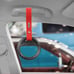 Brand New 2PCS Round Carbon Fiber JDM TSURIKAWA Red Handle Strap Charm Drift