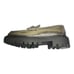 ALDO Women’s Metallic Pewter BIGSTRUT Penny Loafer Lug Shoes Sz 8