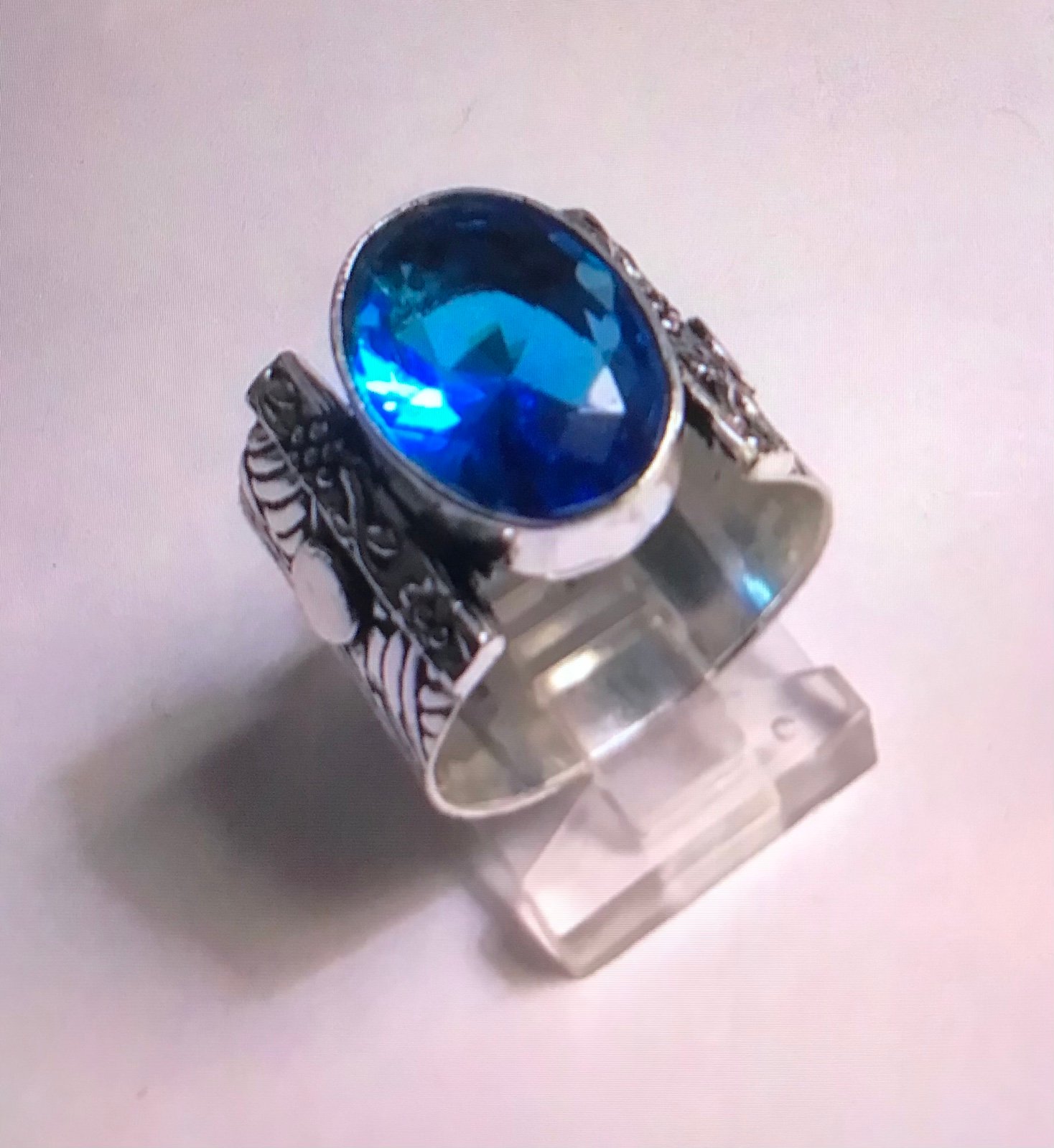 Blue Topaz 925 Sterling Silver Ring