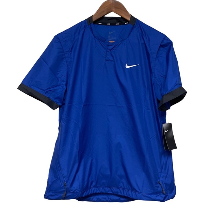 NEW! Nike Baseball Softball Short Sleeve Cage Wind Jacket Women's Blue Small