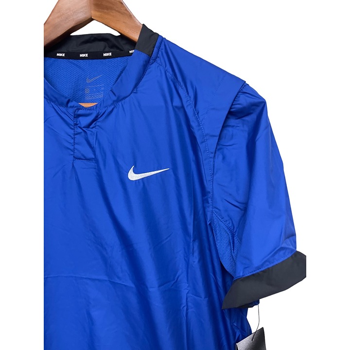 NEW! Nike Baseball Softball Short Sleeve Cage Wind Jacket Women's Blue Small