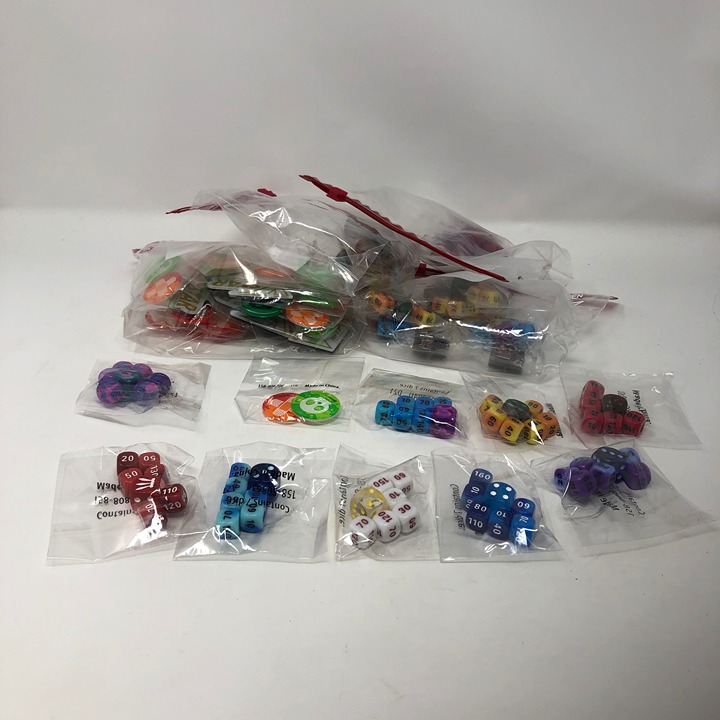 Huge Lot POKEMON Trainer Dice and Poison/Burn Counters SEALED