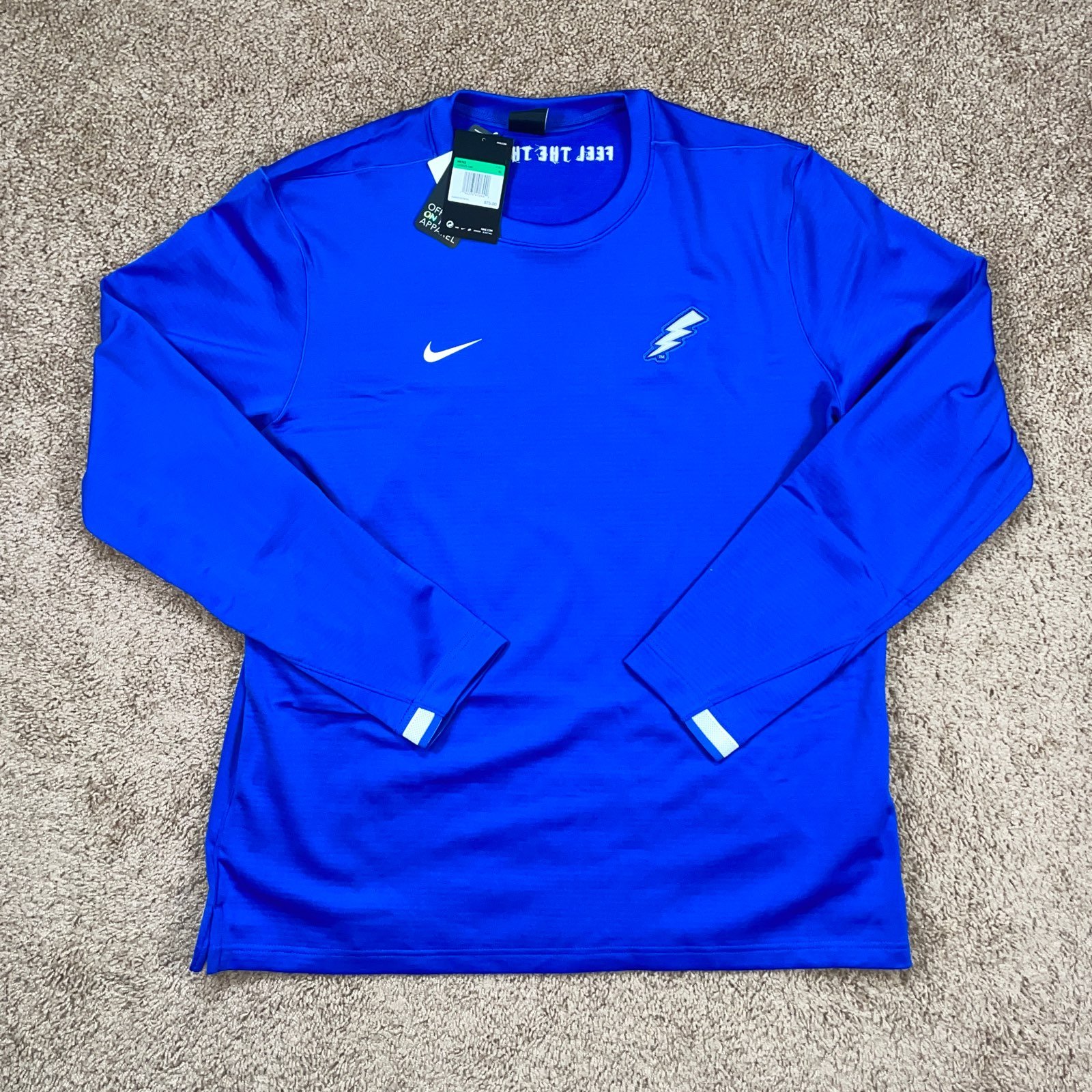 NEW Sz XL Mens Nike Air Force Falcons NCAA On Field Pullover Crew Blue
