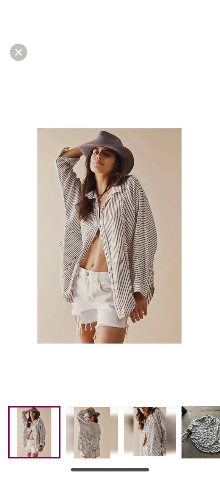 Free People One & Only Stripe Top Small Women's Casual Dolman Sleeves