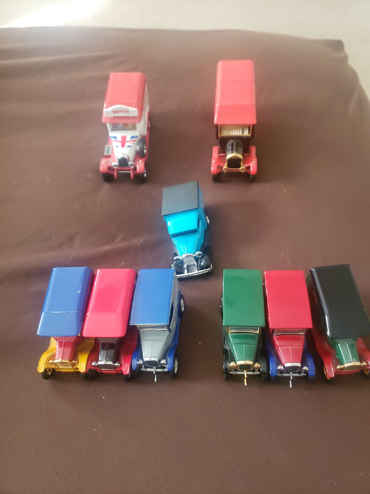 9 Vintage Cars Trucks Matchbox Beer Advertising