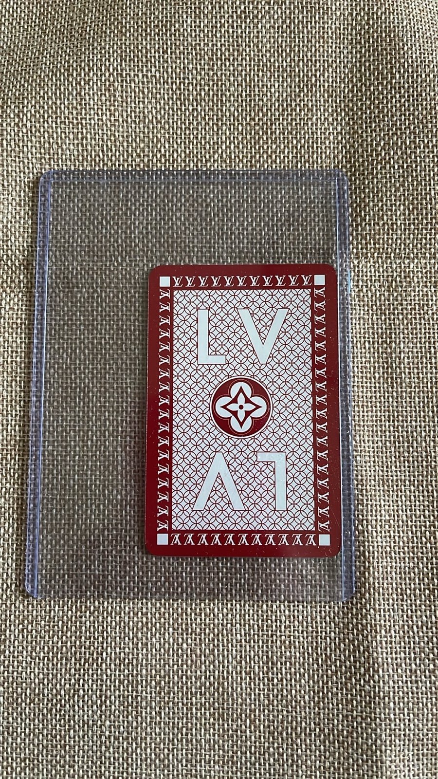 Louis Vuitton Jeu De Cartes red Monogram Playing Card RARE D Queen Spades