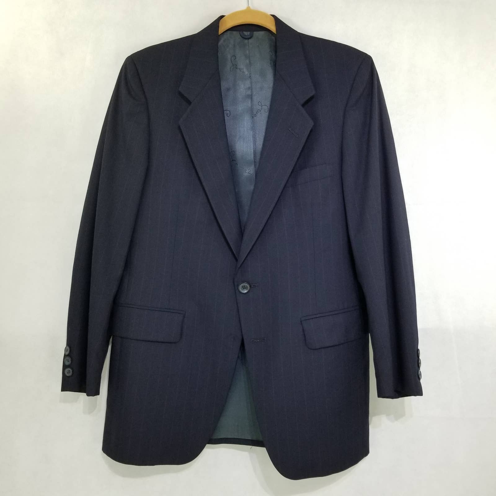 Givenchy Gentleman for Chequers Mens Blazer Sportscoat Navy Red Stripes Vintage