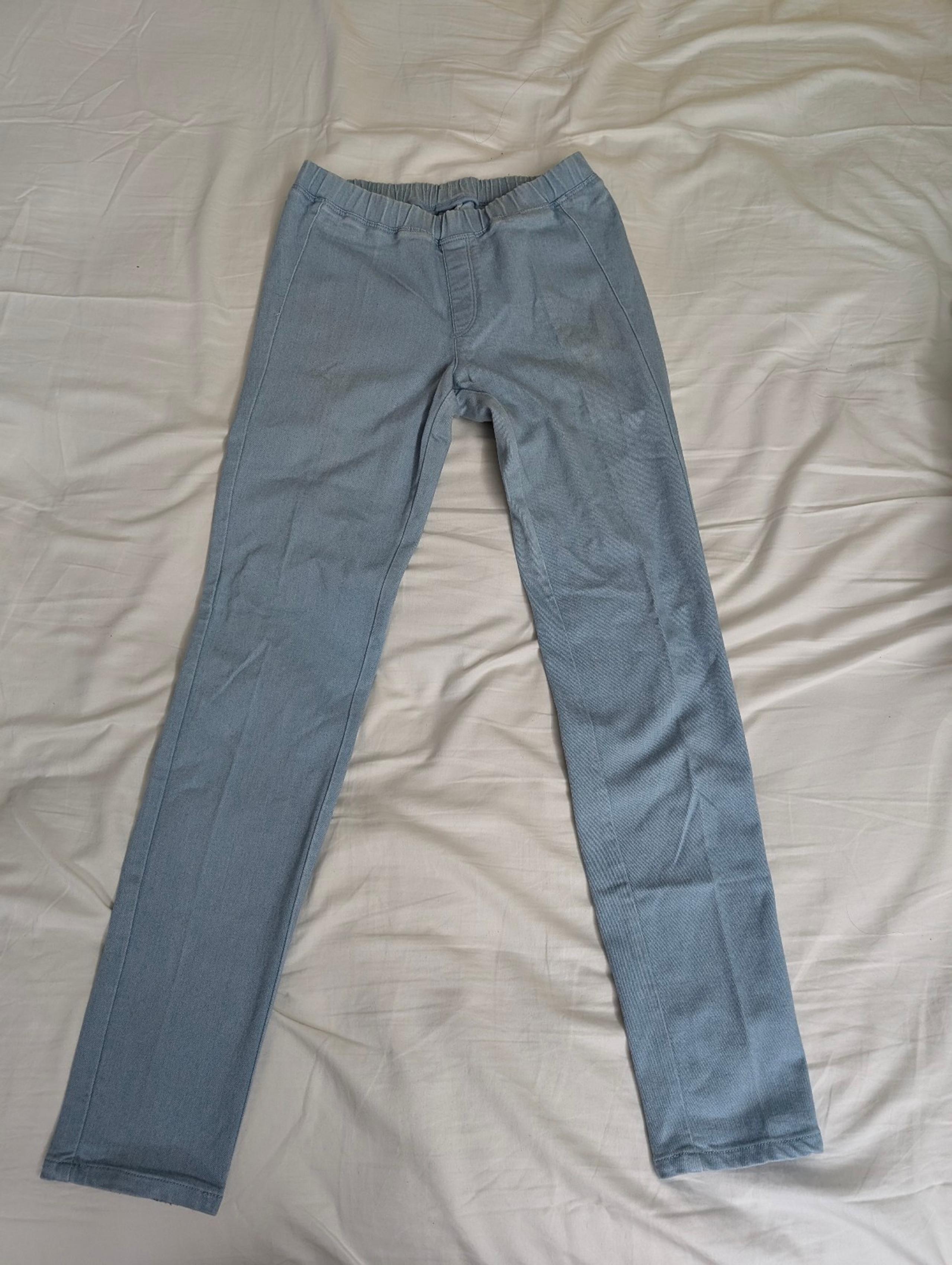 EUC Uniqlo women's stretch legging pants,light denim blue wash,HK sz M (US sz S)