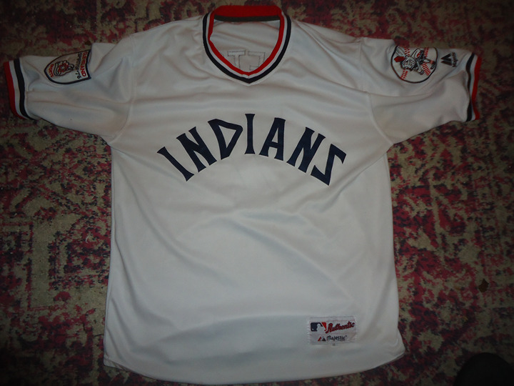Kenny Lofton Cleveland Indians Jersey Mens Medium Wahoo Majestic Spirit of 76