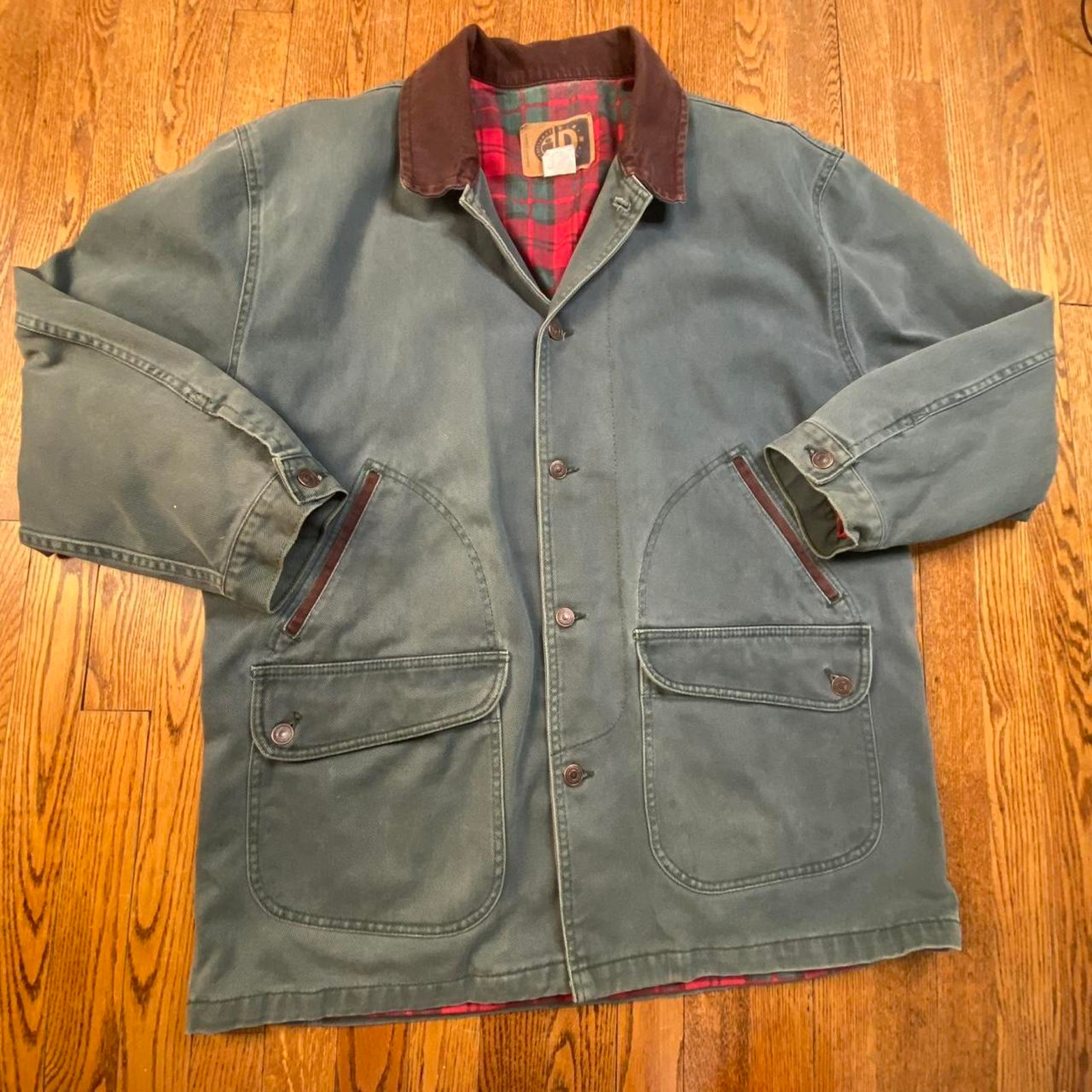 Vintage 90s International Denim Blanket Lined WorkWear Chore Coat