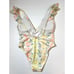 Victoria's Secret PINK Floral Shine Ruffle Deep-V One Piece Swimsuit Sz L Women