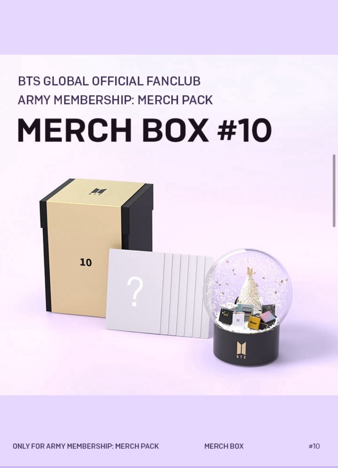 BTS merch box 10 snowball
