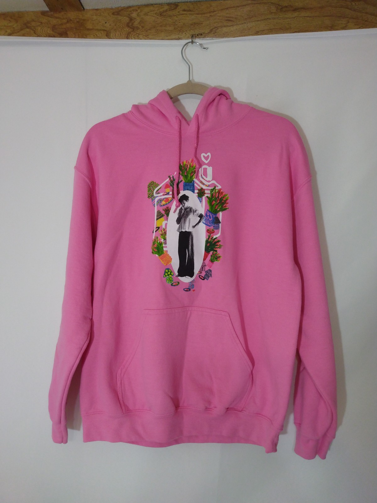 Womens Harry Styles Pink Love On Tour 2022  Concert Hoodie Sz Med