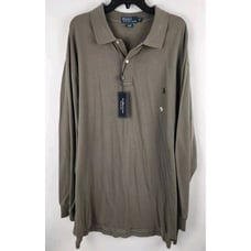 NWT Polo Ralph Lauren The Mesh Shirt Long Sleeve Polo Taupe Mens 3XLT Rugby