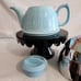 Vintage Staffordshire teapot with chrome cover