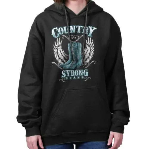 Country Strong Western Cowgirl Boots Southern Women Hoodie