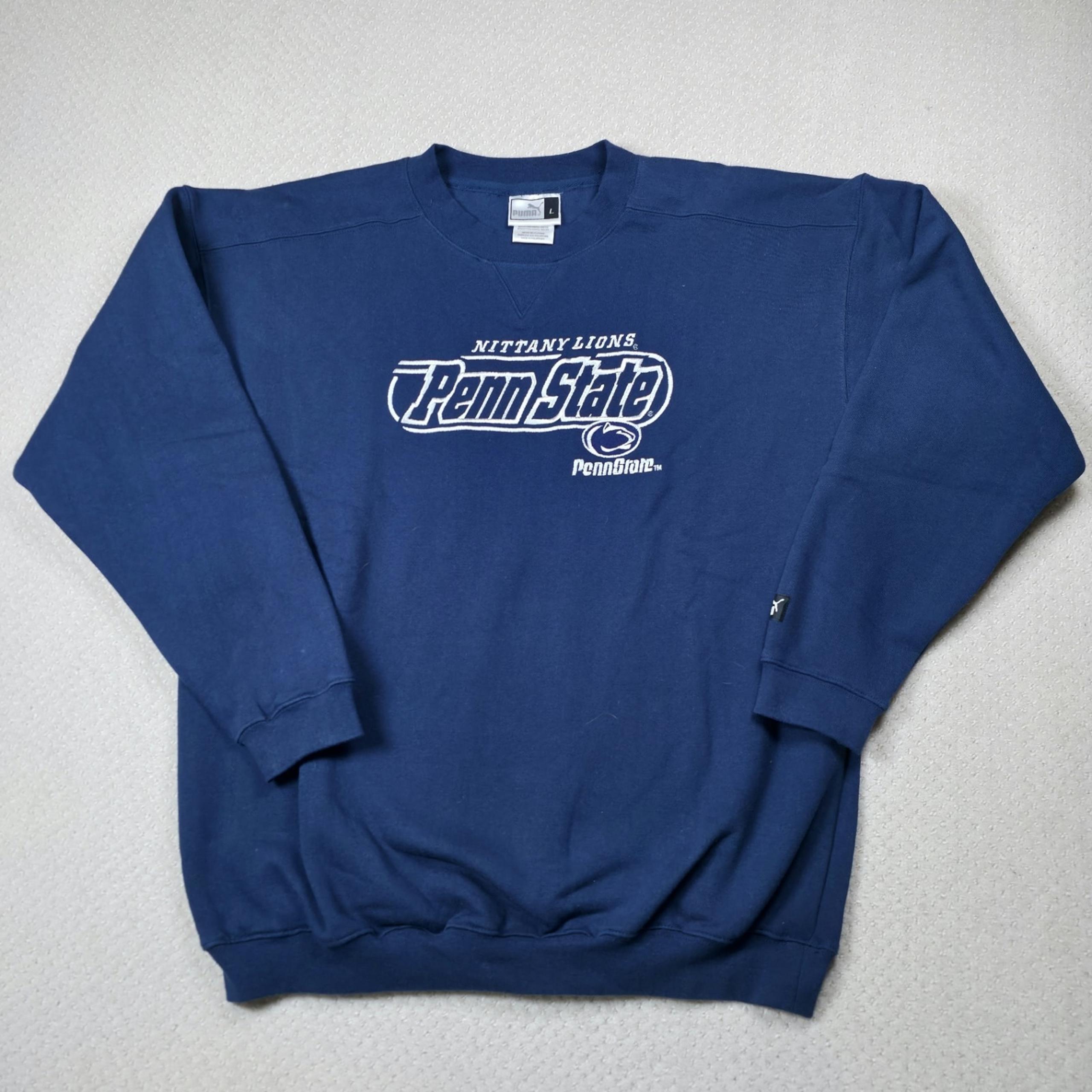 Penn State Nittany Lions Men Crewneck Sweatshirt Large Embroidered Logo NCAA VTG