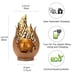 1pc Solar Table Lantern, Decorative Crackle Glass Solar Lights For Patio,