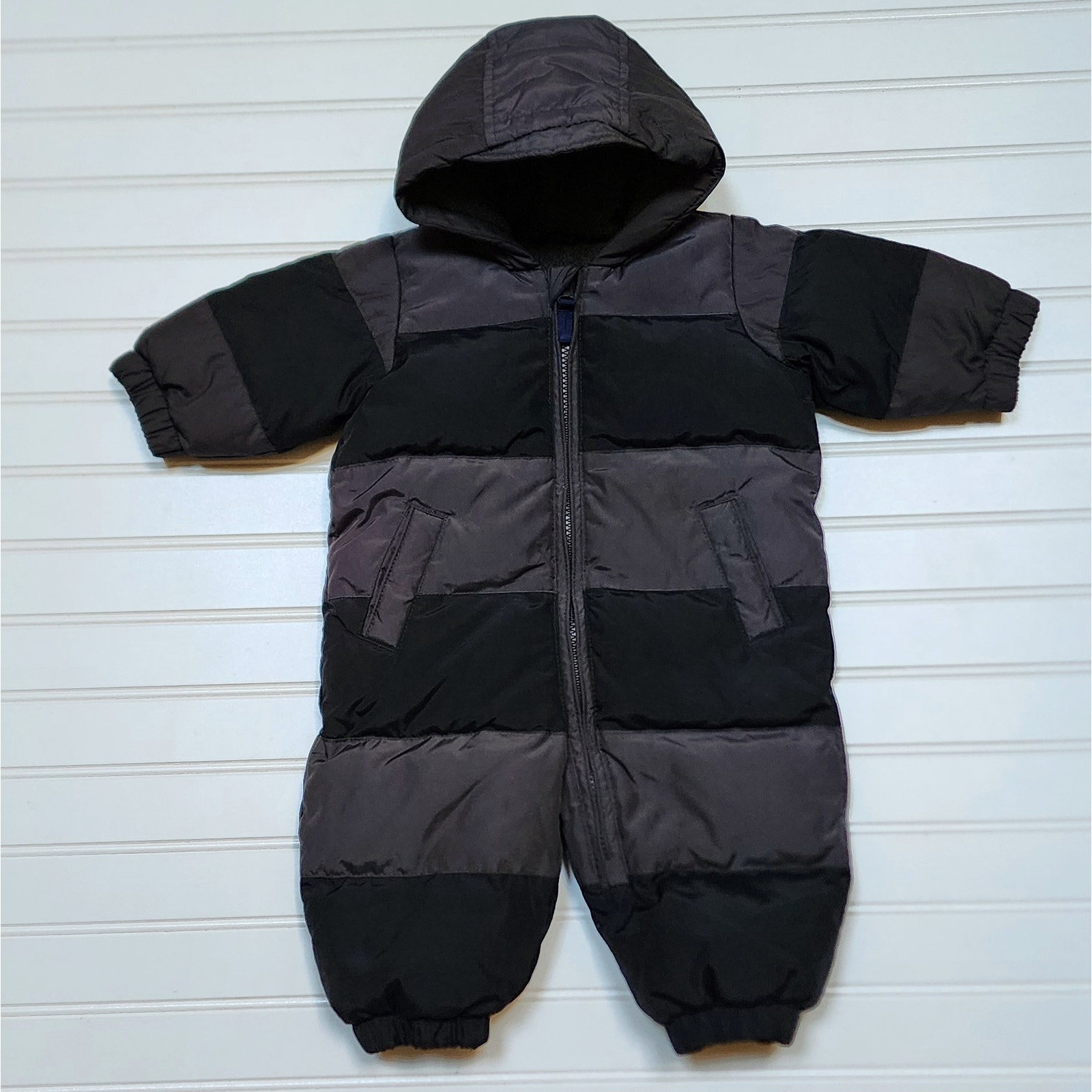 Baby Gap Striped Puffer One-Piece Snowsuit/Bunting