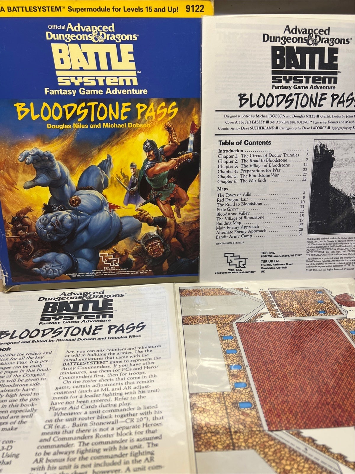 TSR AD&D 1st Ed Bloodstone Pass Good+ Punched card Complete 1985