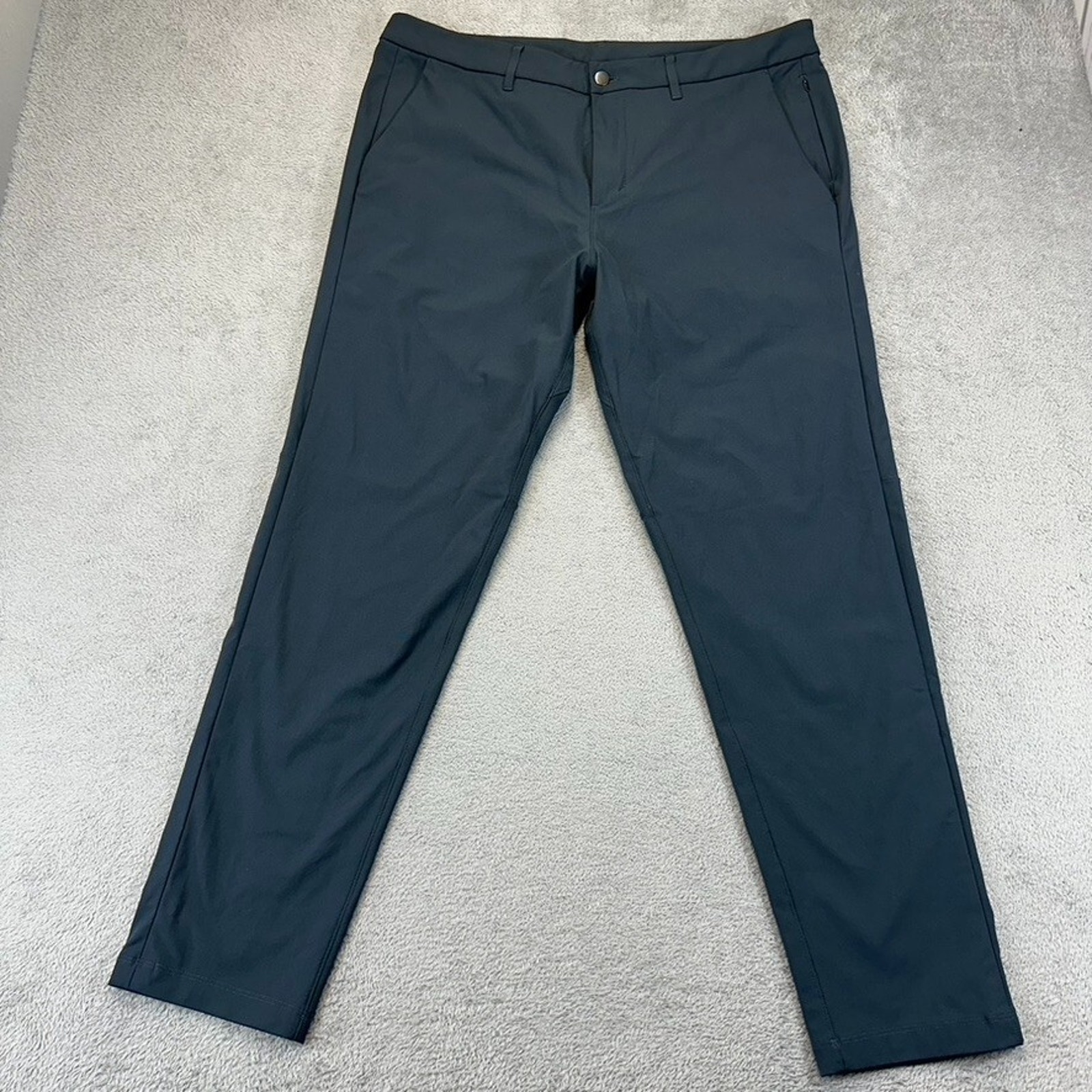 Lululemon Commission Slim-Fit Pants Gray Mens Size 38x32 Warpstreme Golf