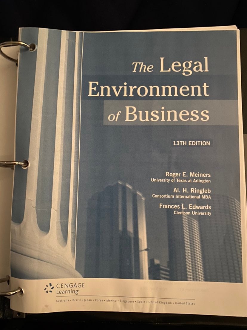 The legal environment of business