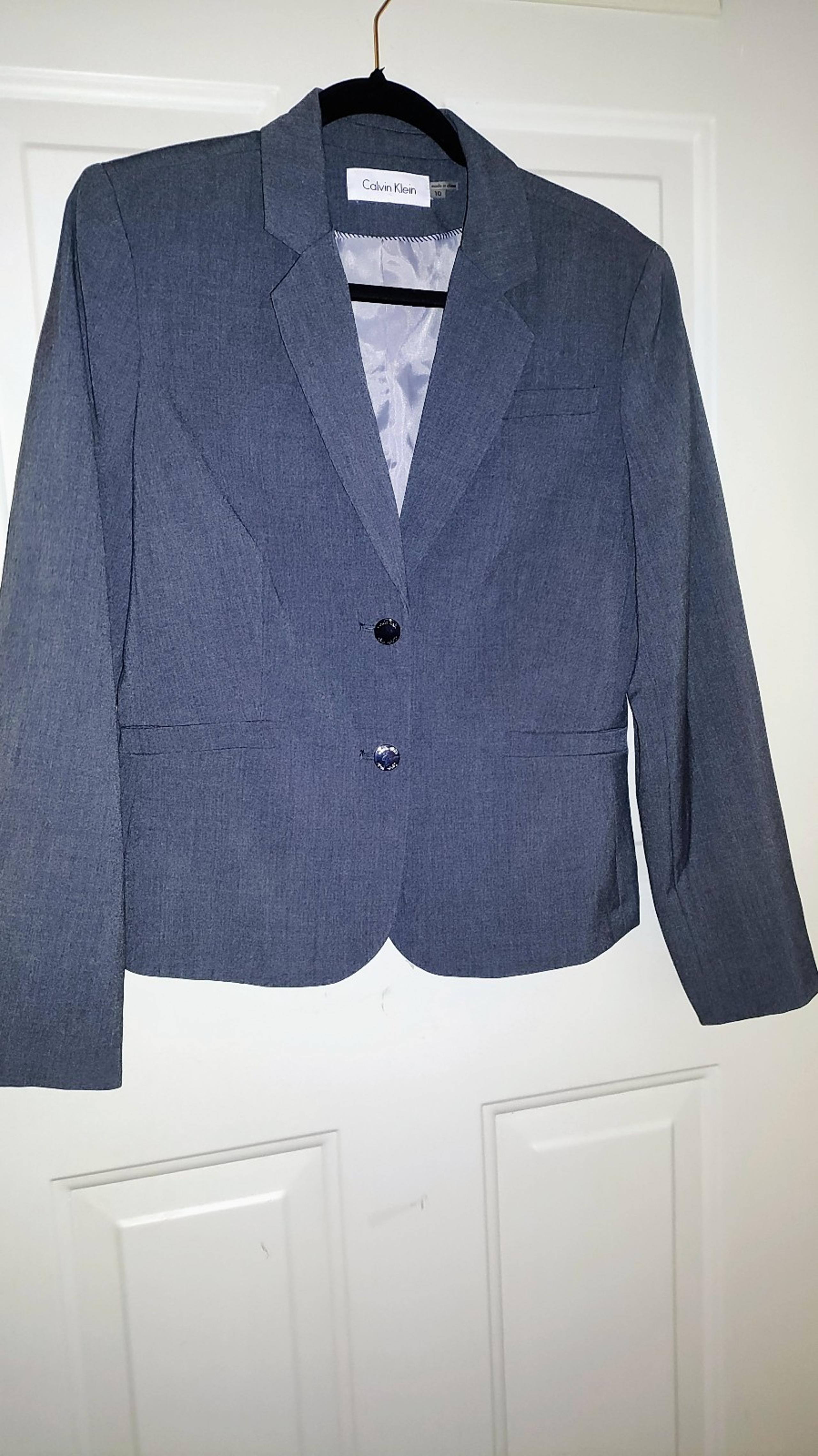 Calvin Klein Grey Women's Blazer size 10