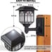 Solar Fence Lights 2 Pack Solar Lights Outdoor Waterproof Lantern Warm White