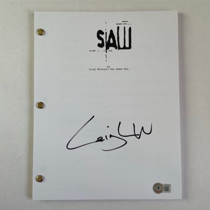 Leigh Whannell signed SAW script