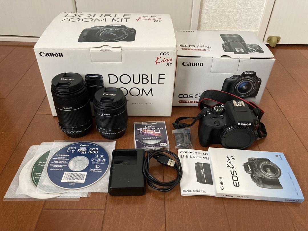 美品　canon EOS Kiss X7　DOUBE ZOOM KIT Canon EOS Kiss X7 Double Zoom Kit 602734 | eBay