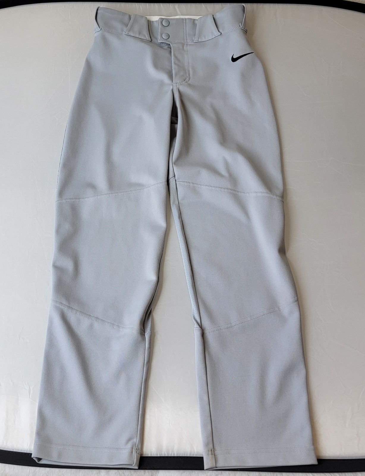 NIKE Baseball Pants Boys SIZE XL Gray Team Uniform Wear Snap Button Logo NIKE Baseball Pants Boys SIZE XL Gray Team Uniform Wear Snap Button Logo