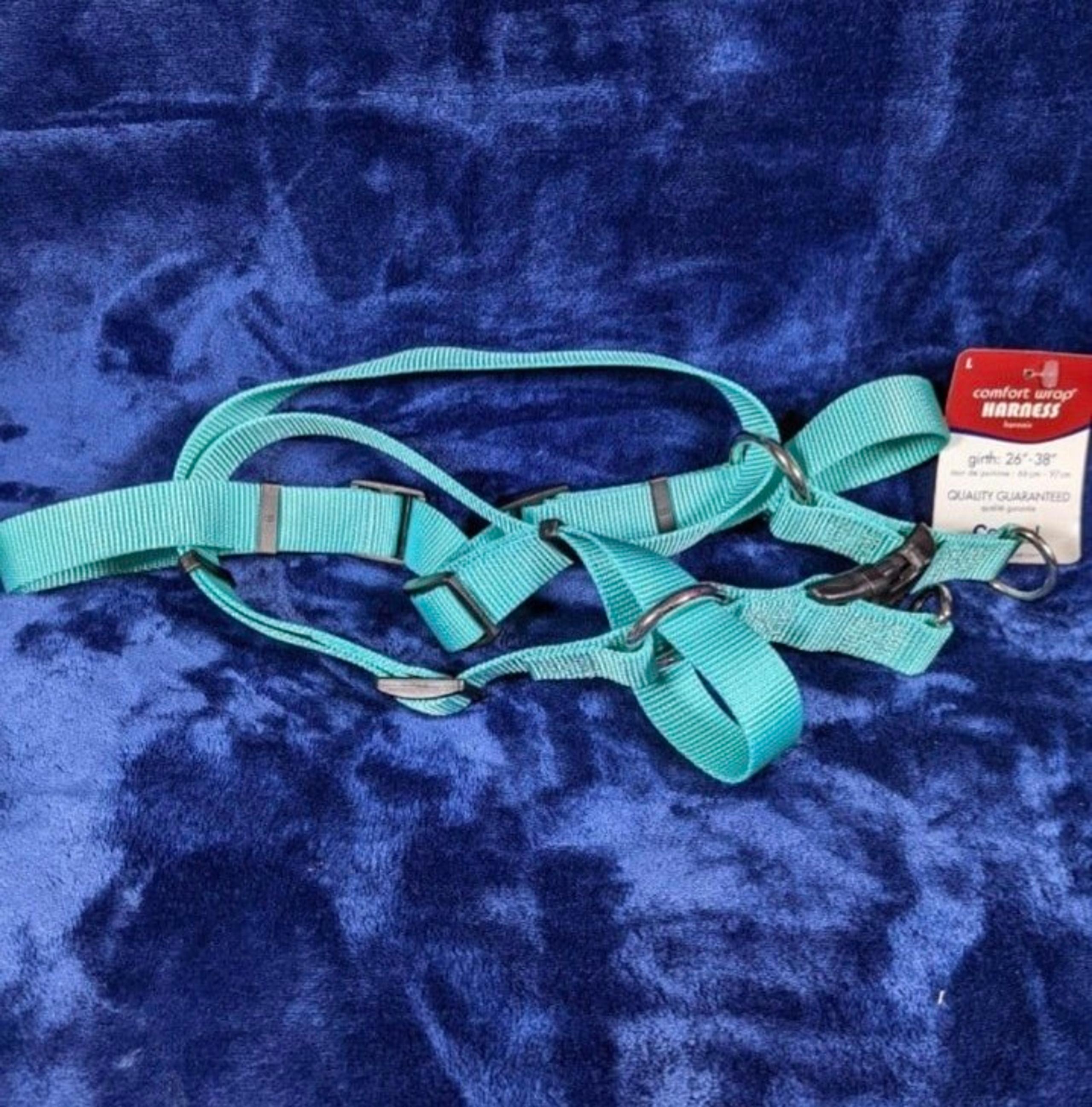 Comfort Wrap Choke Free Harness Turquoise