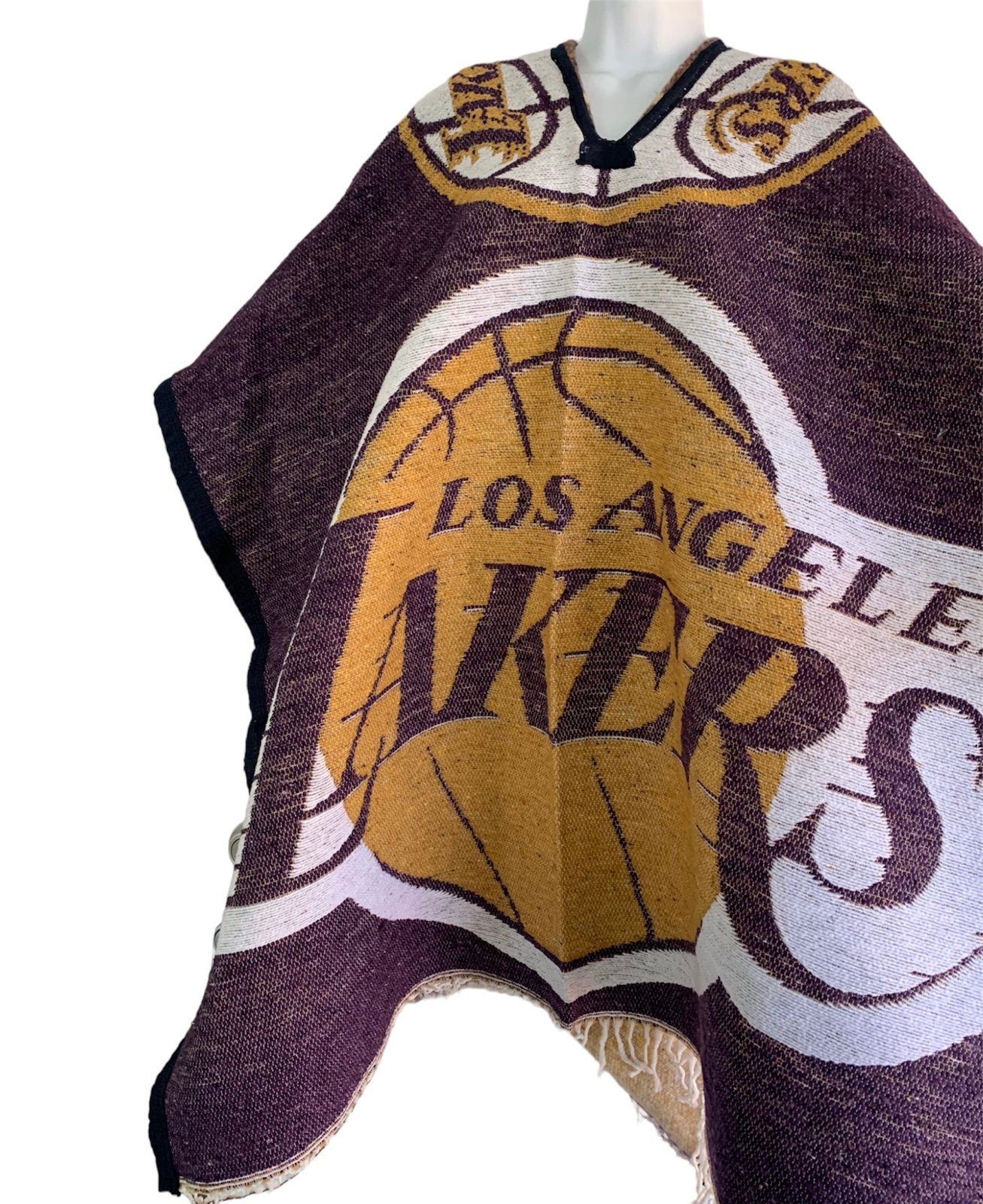 Los Angeles lakers poncho serape super warm and thick material