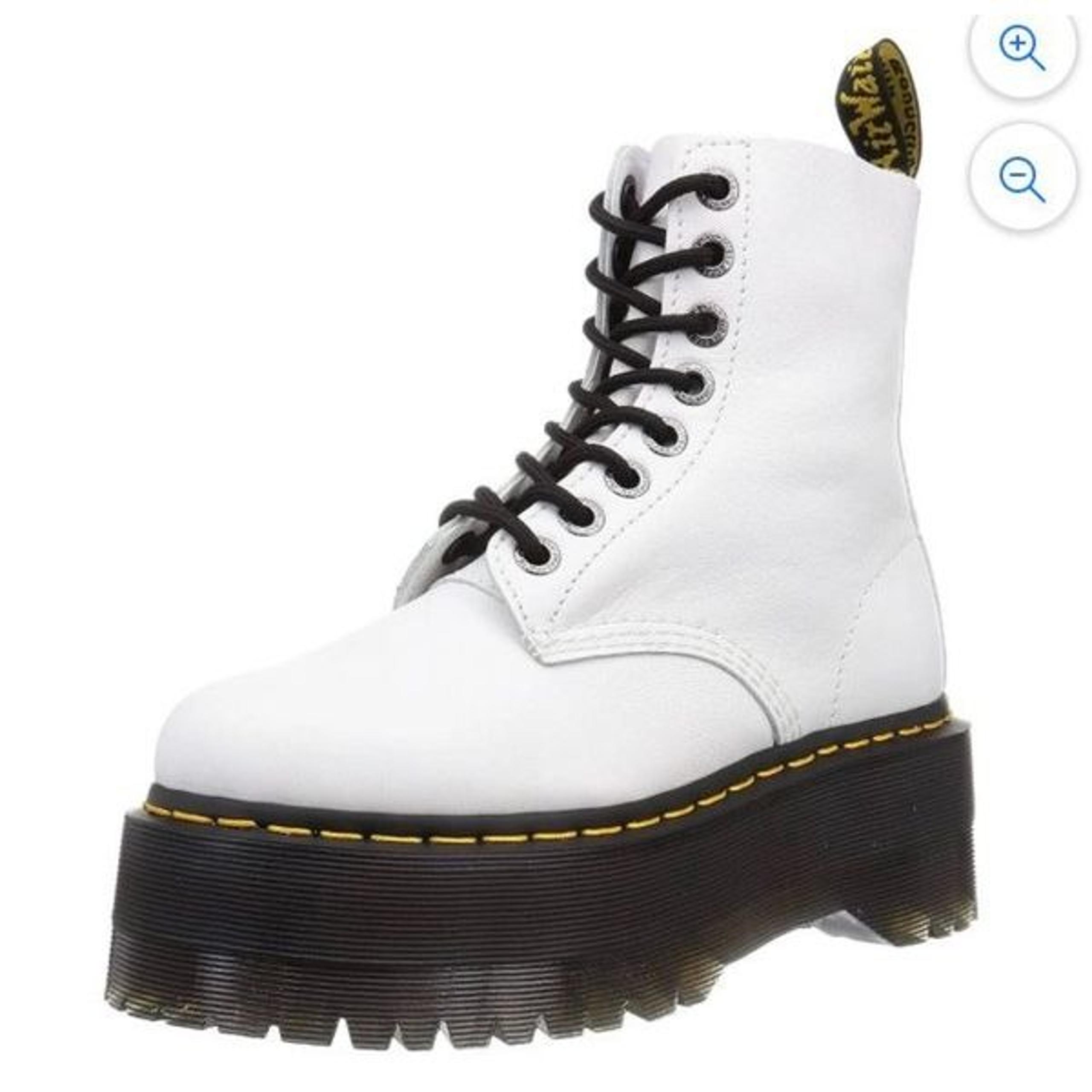 Dr. Martens 1460 Pascal Max Combat Boots Optical White Women’s Size 6